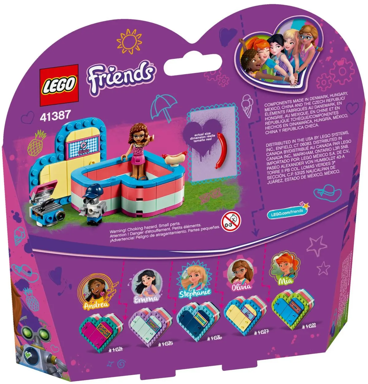 LEGO Friends 41387 Olivia's Summer Heart Box set, image 3