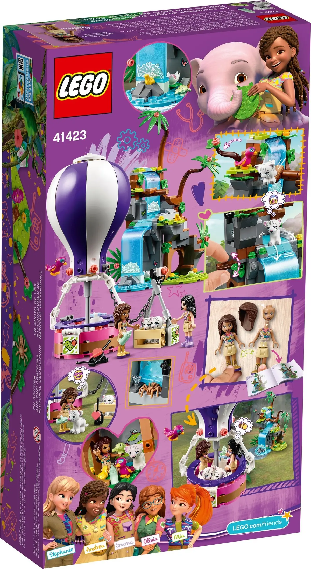 LEGO Friends 41423 Tiger Hot Air Balloon Jungle Rescue set, image 11