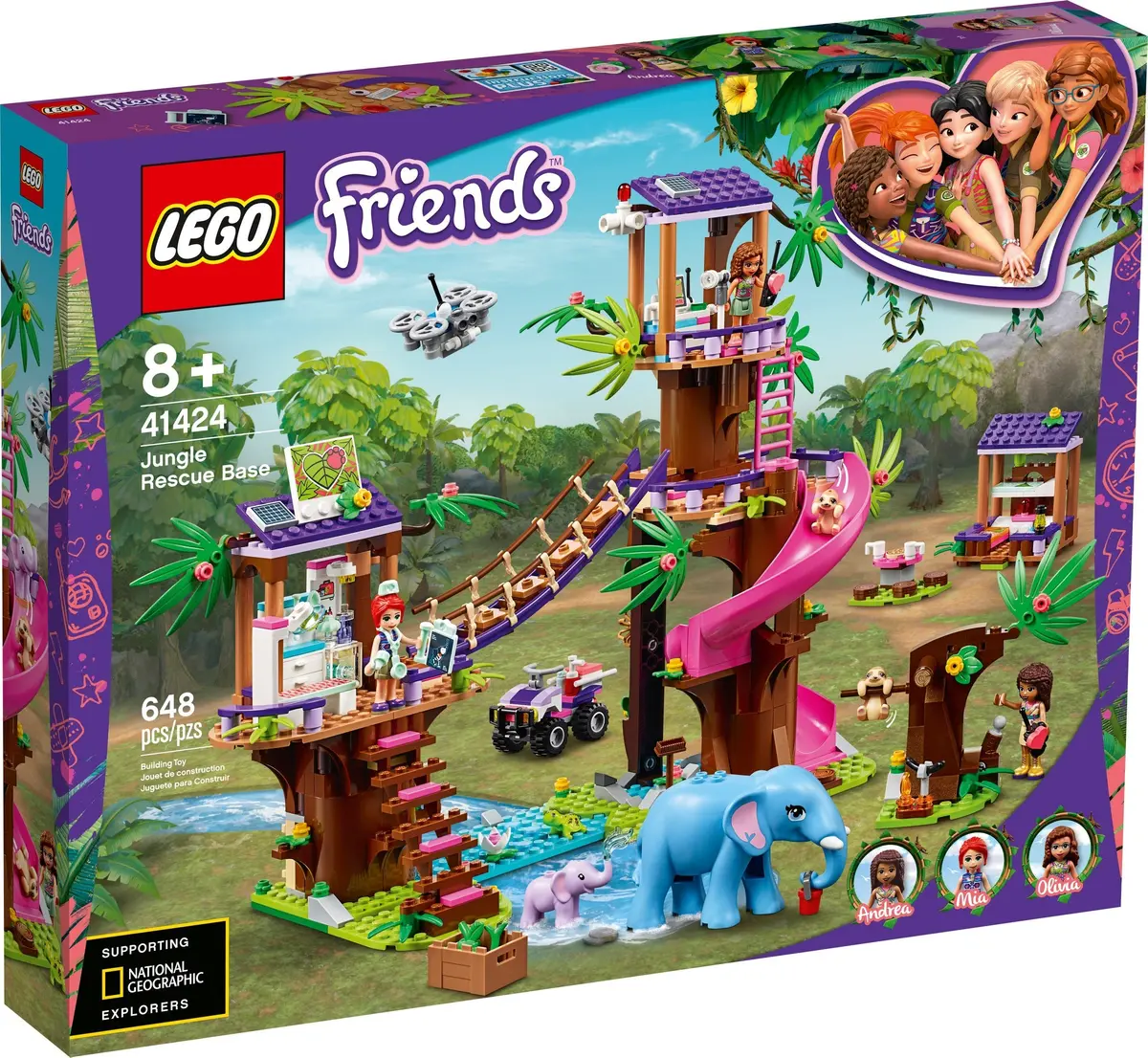 LEGO Friends 41424 Jungle Rescue Base set, image 2