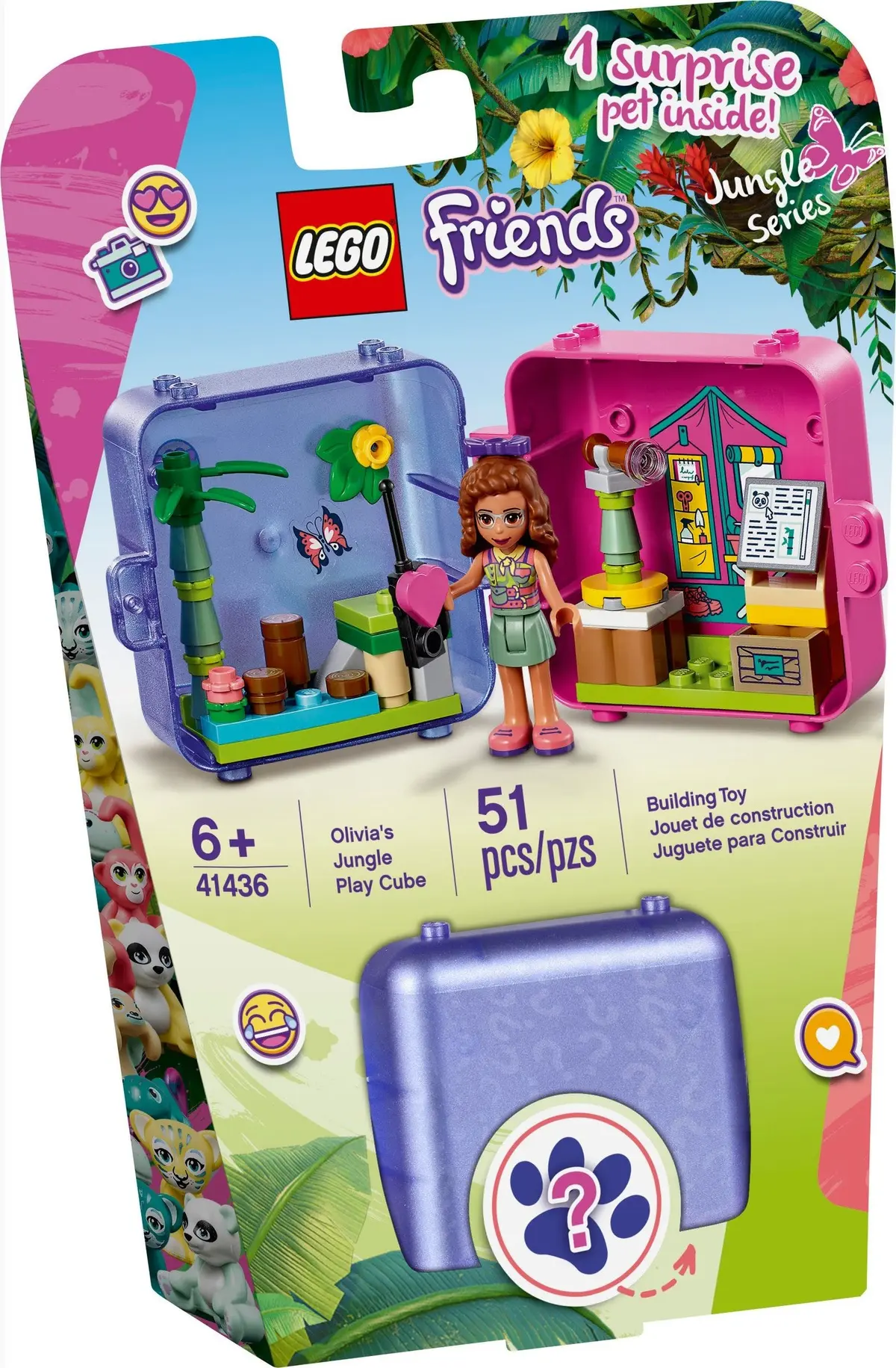 LEGO Friends 41436 Olivia's Jungle Play Cube set, image 2
