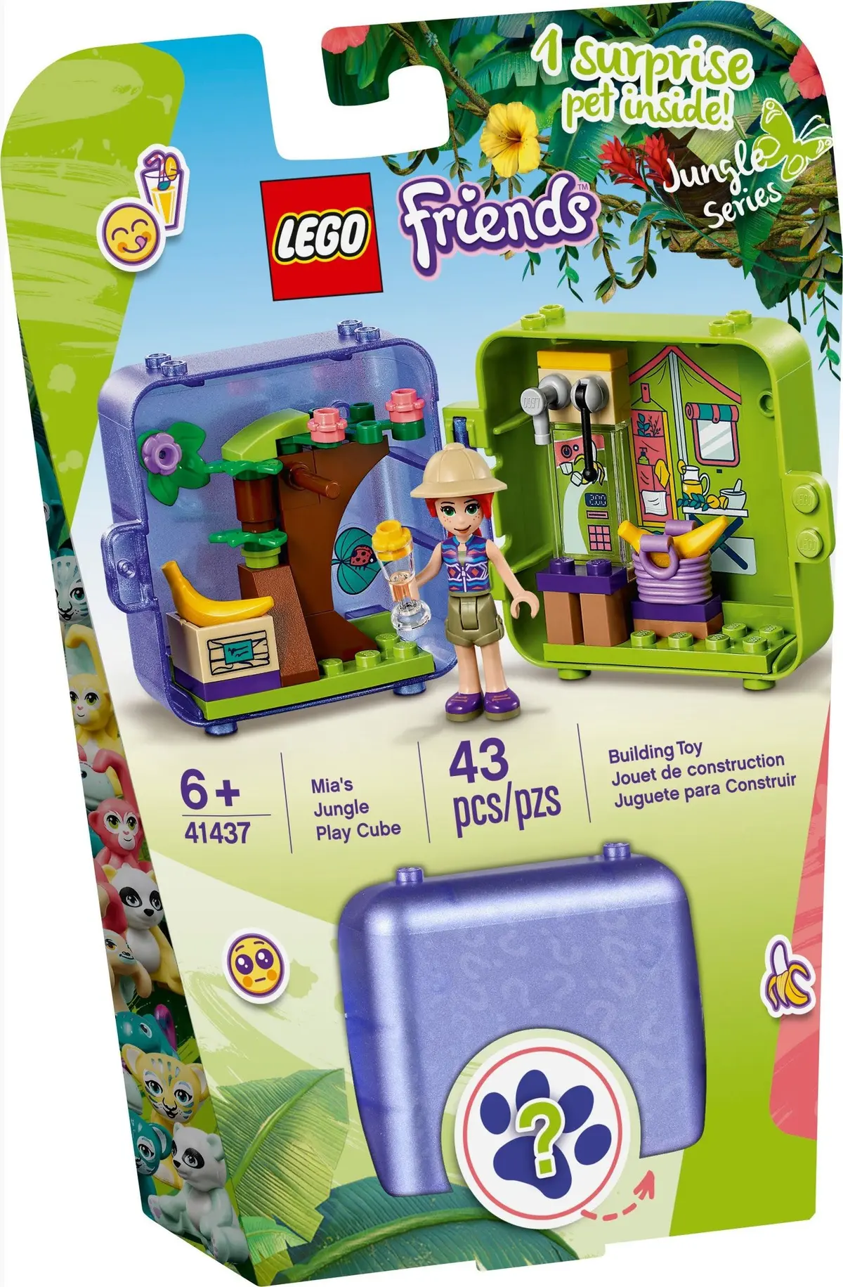 LEGO Friends 41437 Mia's Jungle Play Cube set, image 2