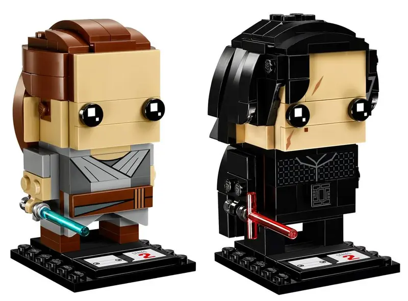LEGO BrickHeadz 41489 Rey & Kylo Ren set