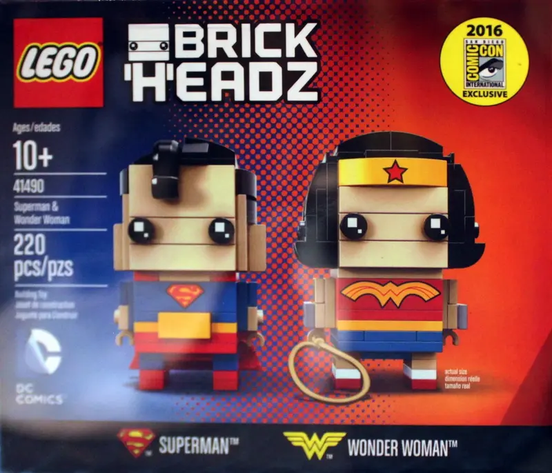 LEGO BrickHeadz 41490 Superman & Wonder Woman set