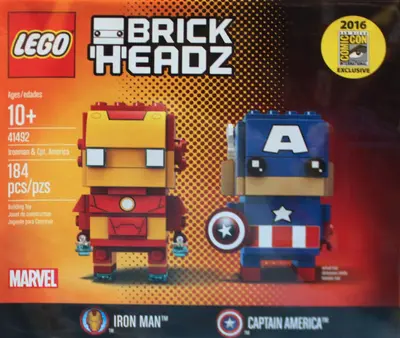 LEGO BrickHeadz 41492 Iron Man & Captain America set
