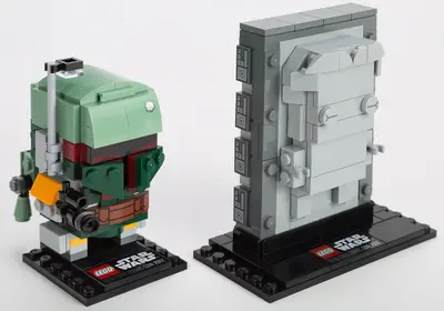 LEGO BrickHeadz 41498 Boba Fett and Han Solo in Carbonite set
