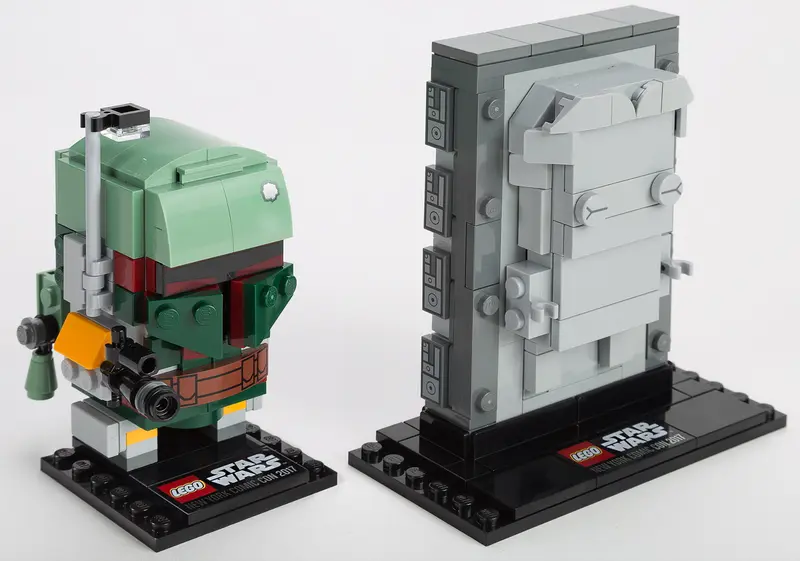 LEGO BrickHeadz 41498 Boba Fett and Han Solo in Carbonite set