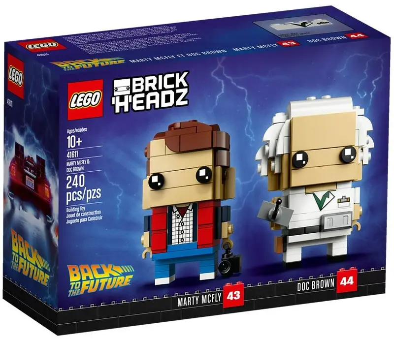 LEGO BrickHeadz 41611 Marty McFly & Doc Brown set, image 2