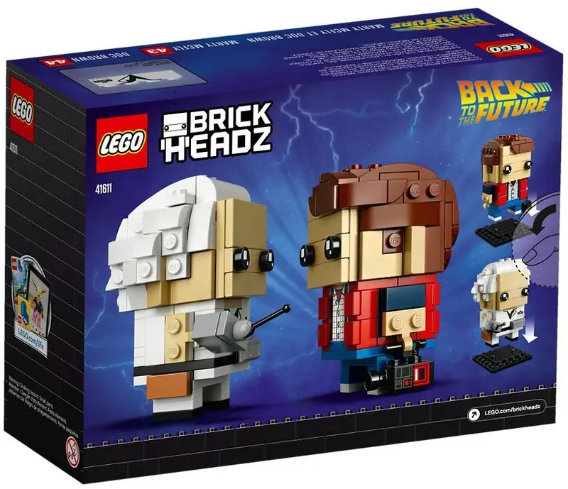 LEGO BrickHeadz 41611 Marty McFly & Doc Brown set, image 3