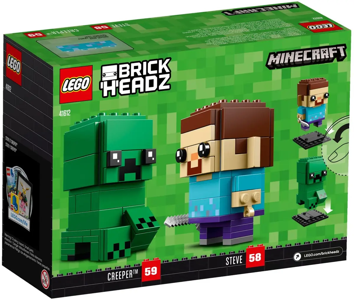 LEGO BrickHeadz 41612 Steve & Creeper set, image 5