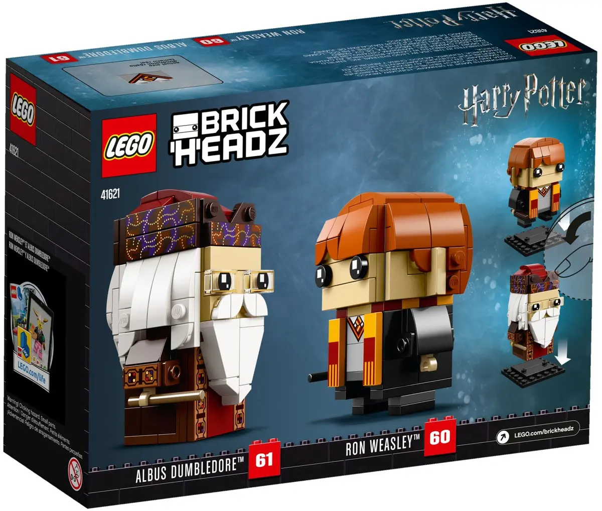 LEGO BrickHeadz 41621 Ron Weasley & Albus Dumbledore set, image 4