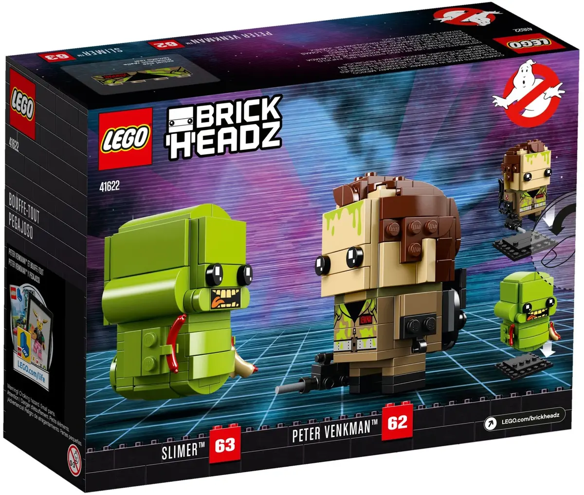LEGO BrickHeadz 41622 Peter Venkman & Slimer set, image 4