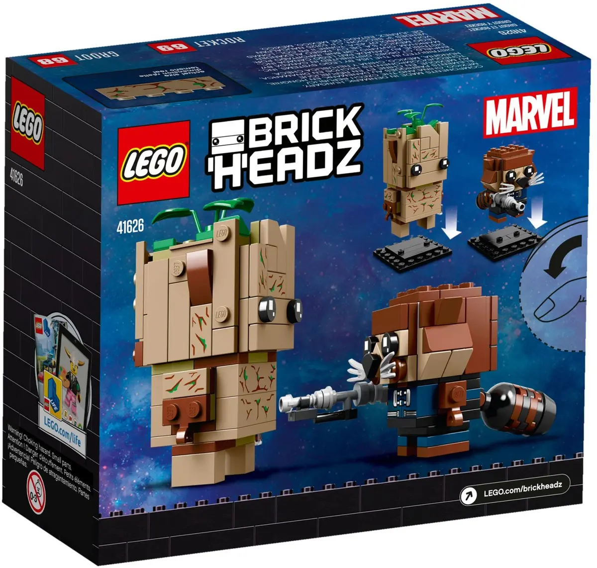 LEGO BrickHeadz 41626 Groot & Rocket set, image 4