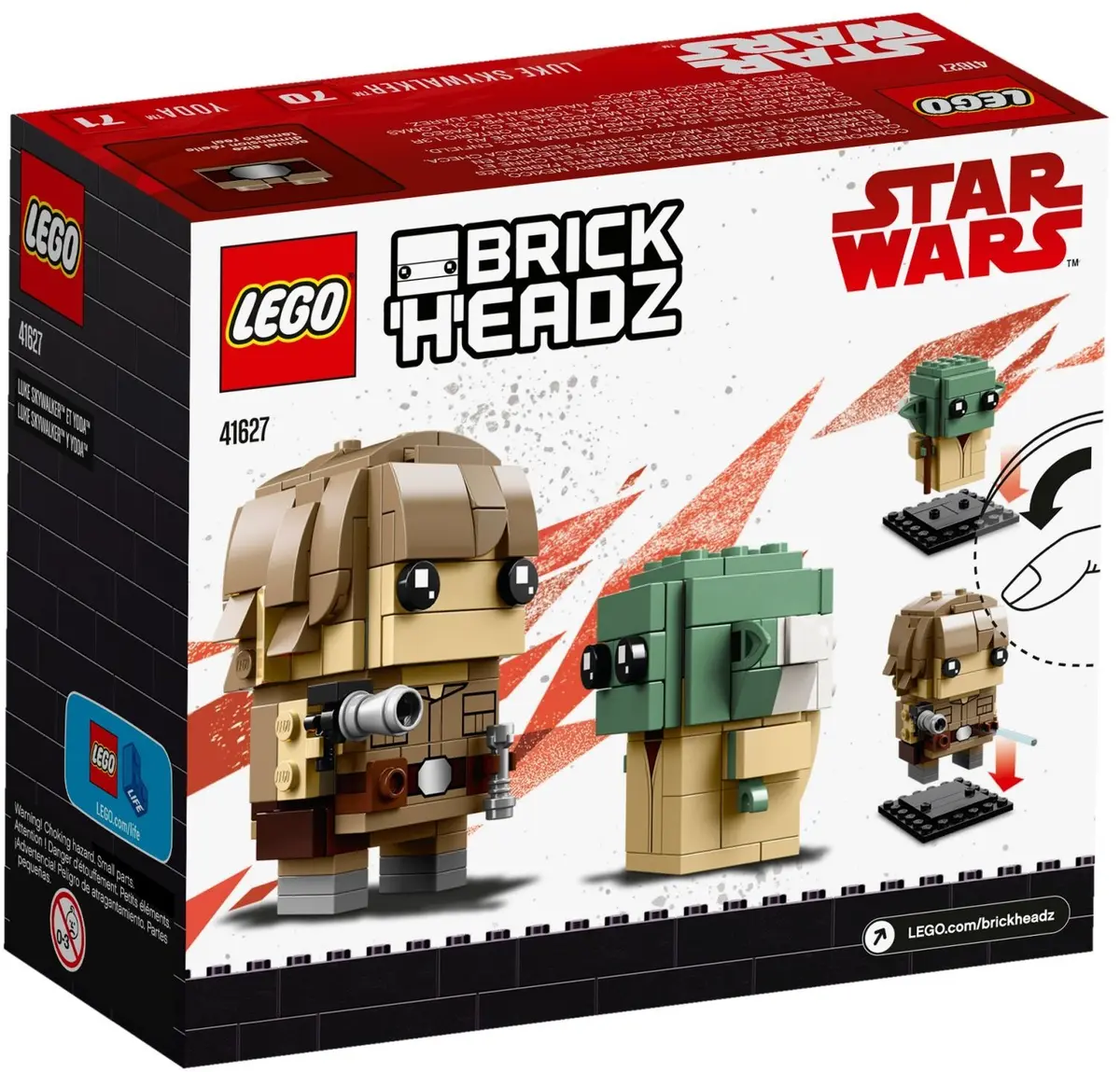 LEGO BrickHeadz 41627 Luke Skywalker & Yoda set, image 5