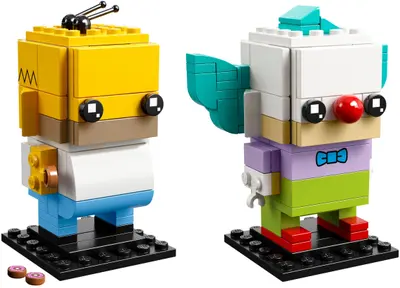 LEGO BrickHeadz 41632 Homer Simpson & Krusty the Clown set