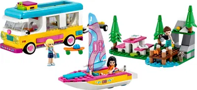 LEGO Friends 41681 Forest Camper Van and Sailboat set