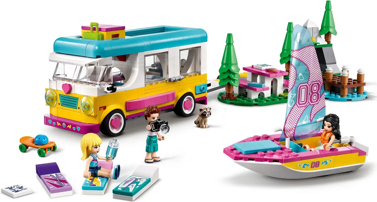 LEGO Friends 41681 Forest Camper Van and Sailboat set, image 13