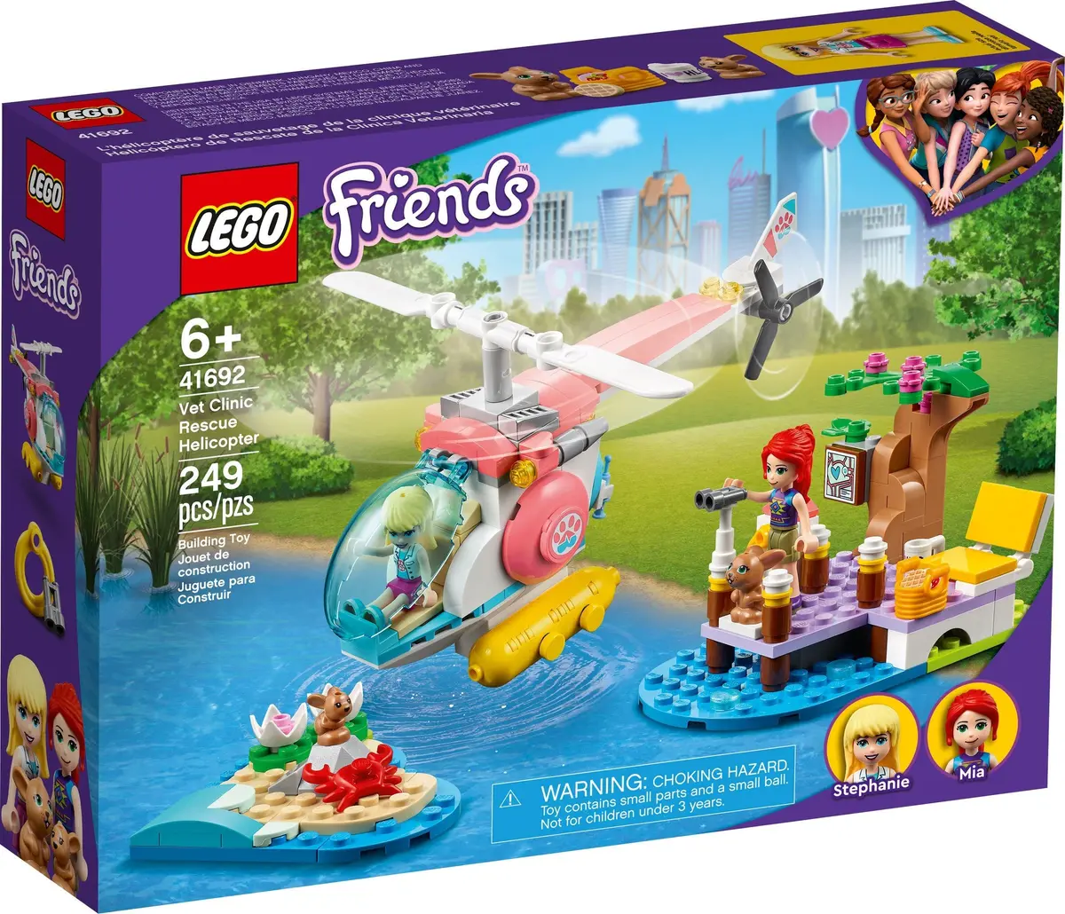 LEGO Friends 41692 Vet Clinic Rescue Helicopter set, image 2