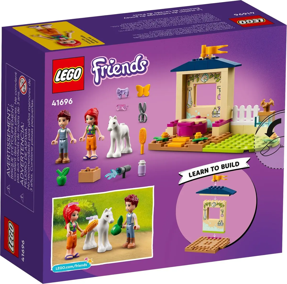 LEGO Friends 41696 Pony-Washing Stable set, image 6