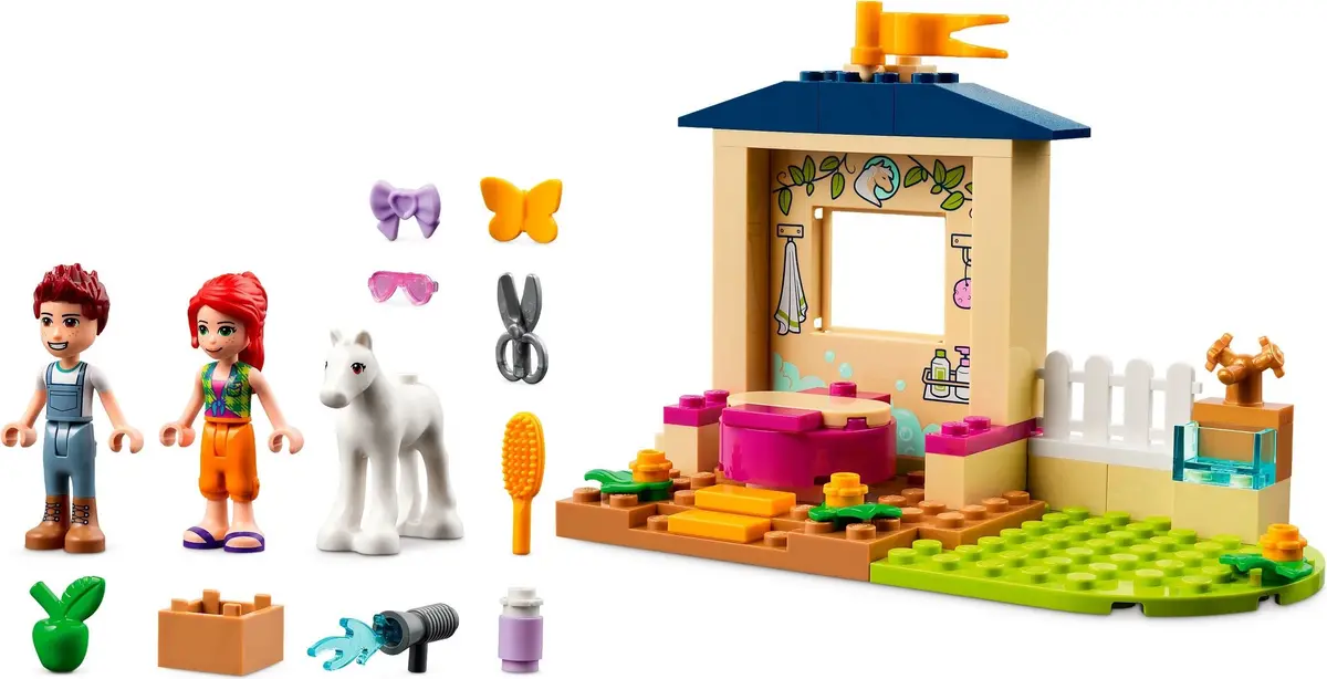 LEGO Friends 41696 Pony-Washing Stable set, image 3