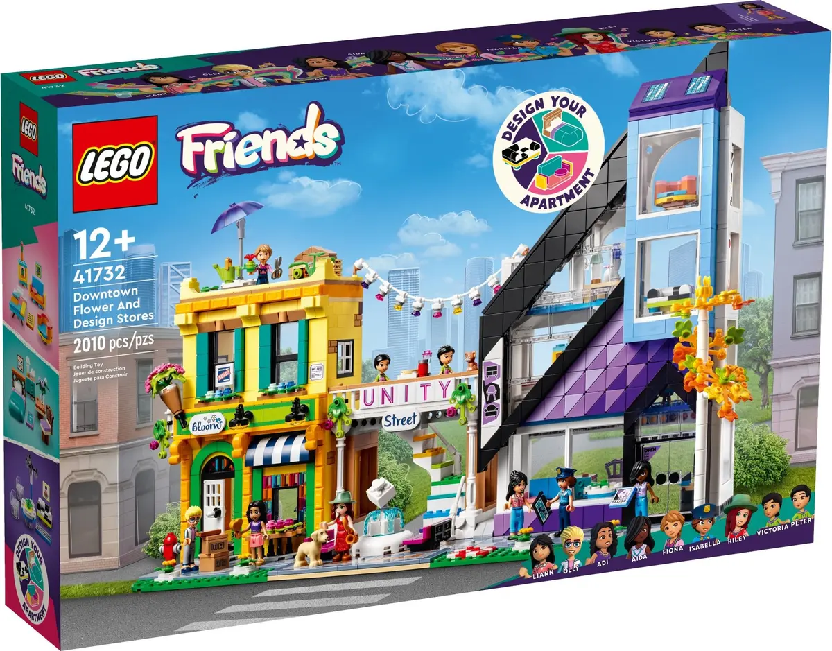LEGO Friends 41732 Downtown Flower and Design Stores set, image 2