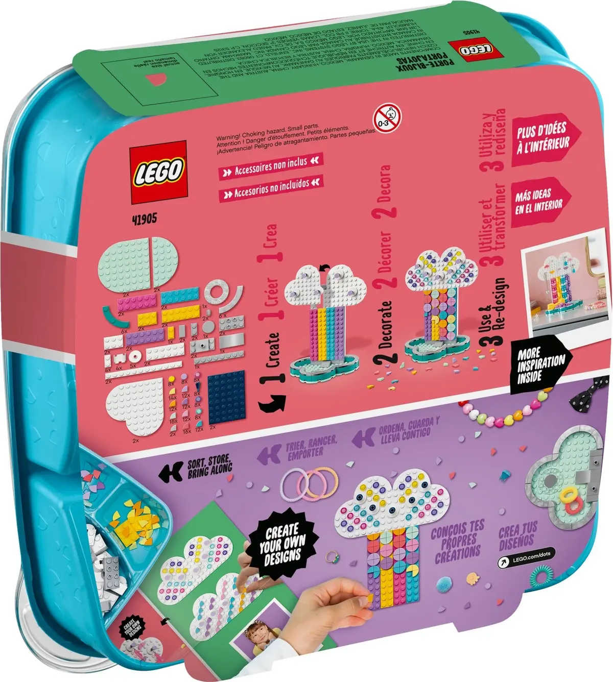 LEGO Dots 41905 Rainbow Jewellery Stand set, image 4