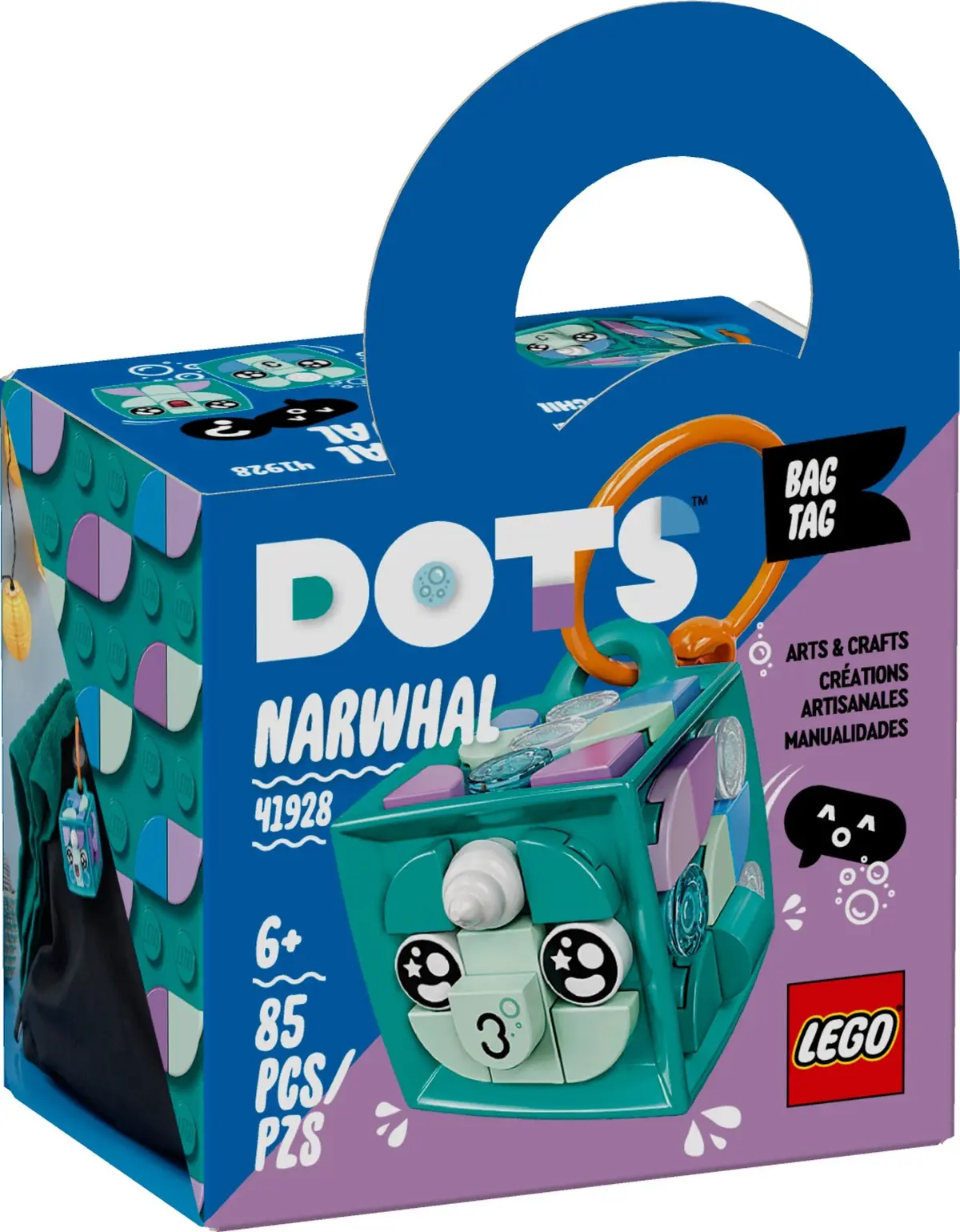 LEGO Dots 41928 Bag Tag Narwhal set, image 2