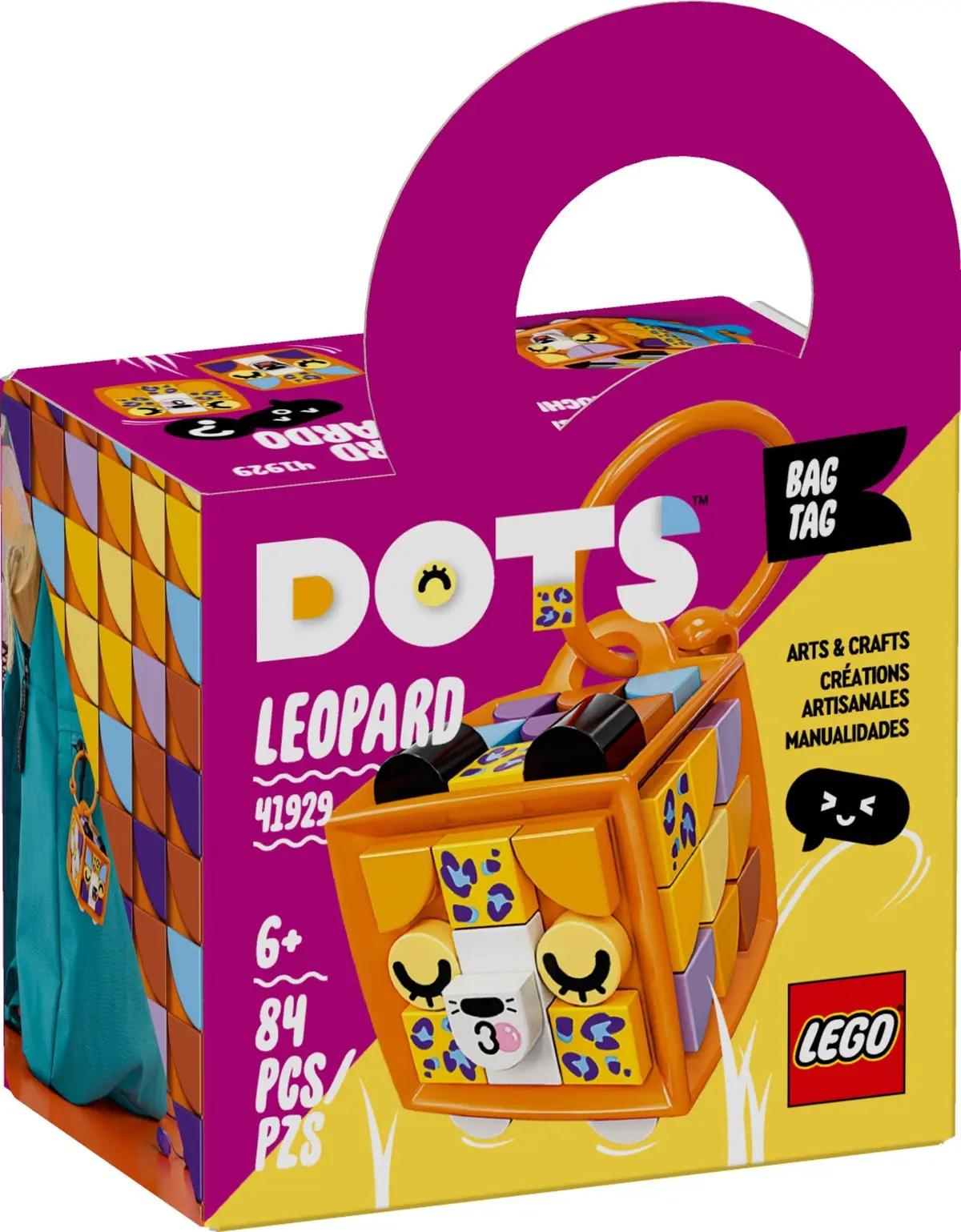 LEGO Dots 41929 Bag Tag Leopard set, image 2