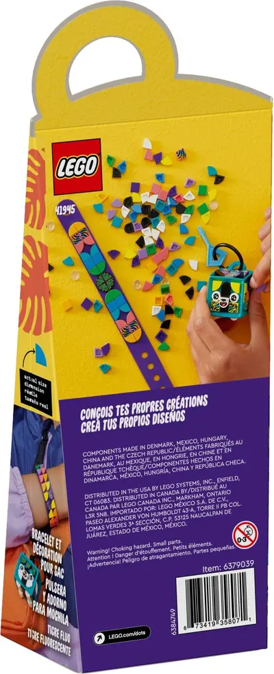 LEGO Dots 41945 Neon Tiger Bracelet & Bag Tag set, image 6