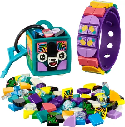 LEGO Dots 41945 Neon Tiger Bracelet & Bag Tag set