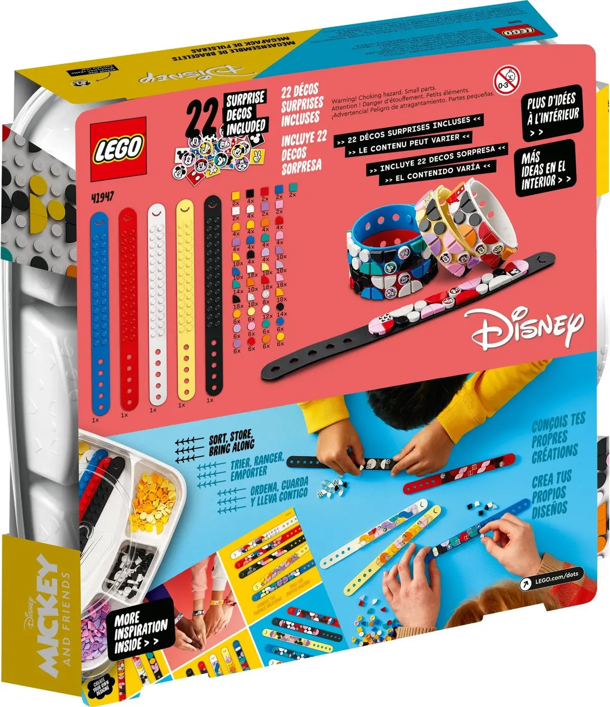 LEGO Dots 41947 Mickey and Friends Bracelets Mega Pack set, image 3