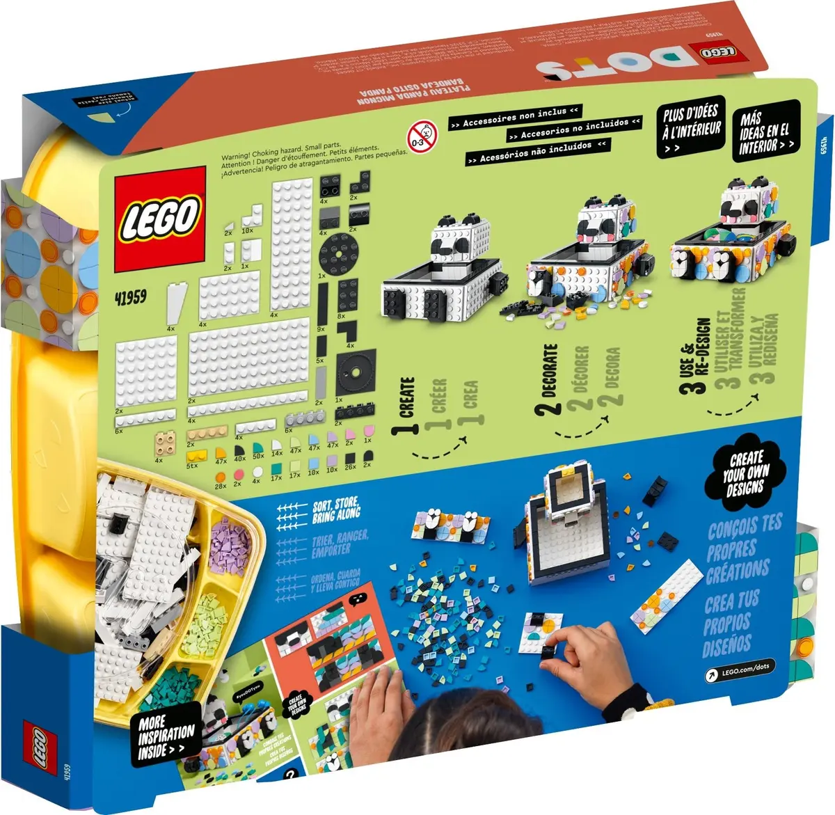 LEGO Dots 41959 Cute Panda Tray set, image 7