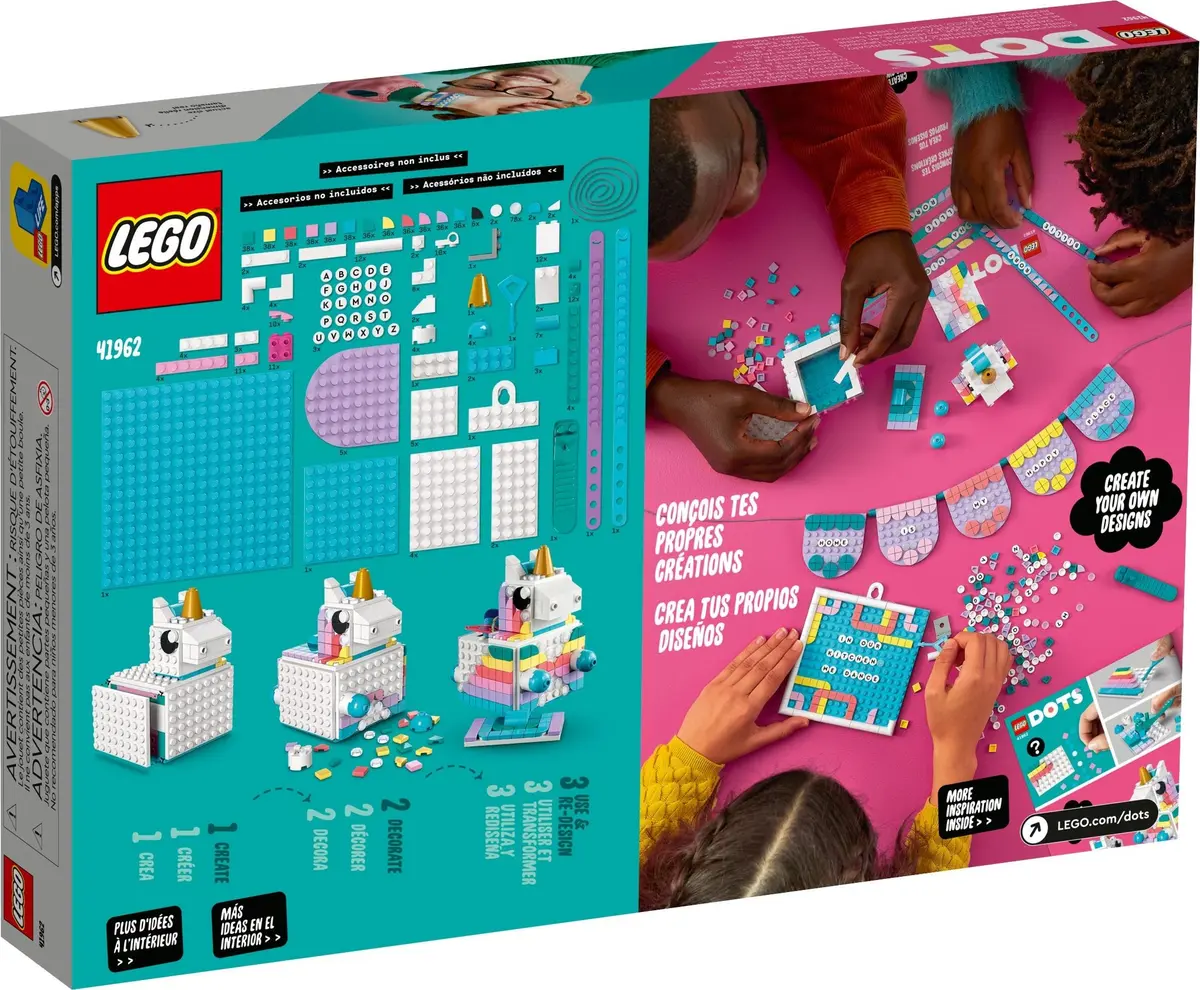 LEGO Dots 41962 Unicorn Creative Family Pack set, image 6