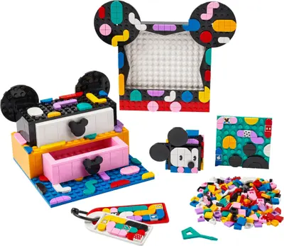 LEGO Dots 41964 Mickey Mouse & Minnie Mouse Back-to-School Project Box set