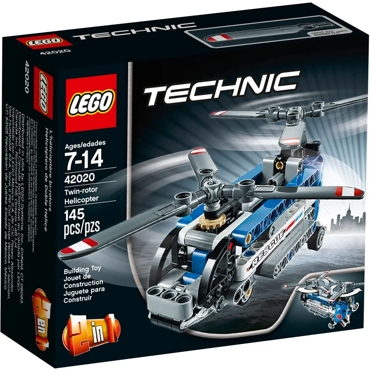LEGO Technic 42020 Twin-rotor Helicopter set, image 2