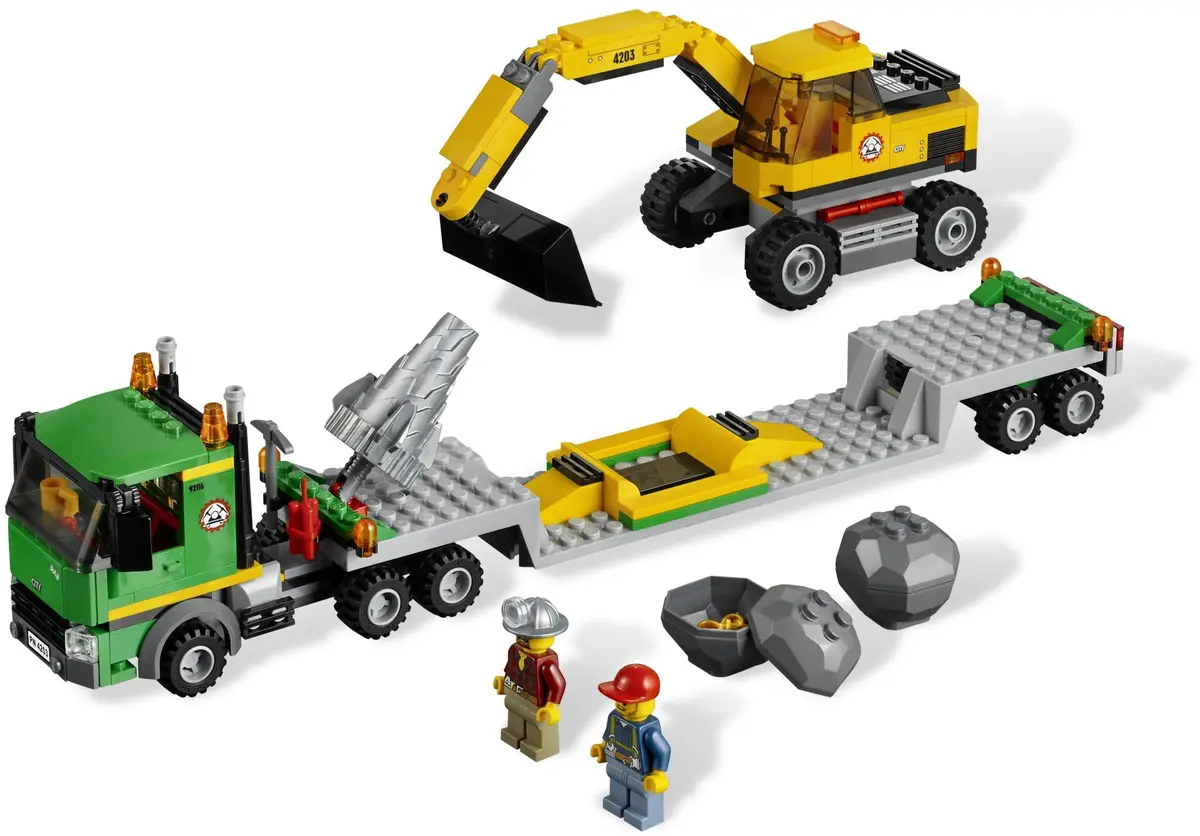 LEGO City 4203 Excavator Transporter set