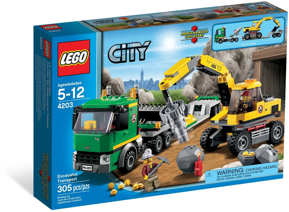 LEGO City 4203 Excavator Transporter set, image 2