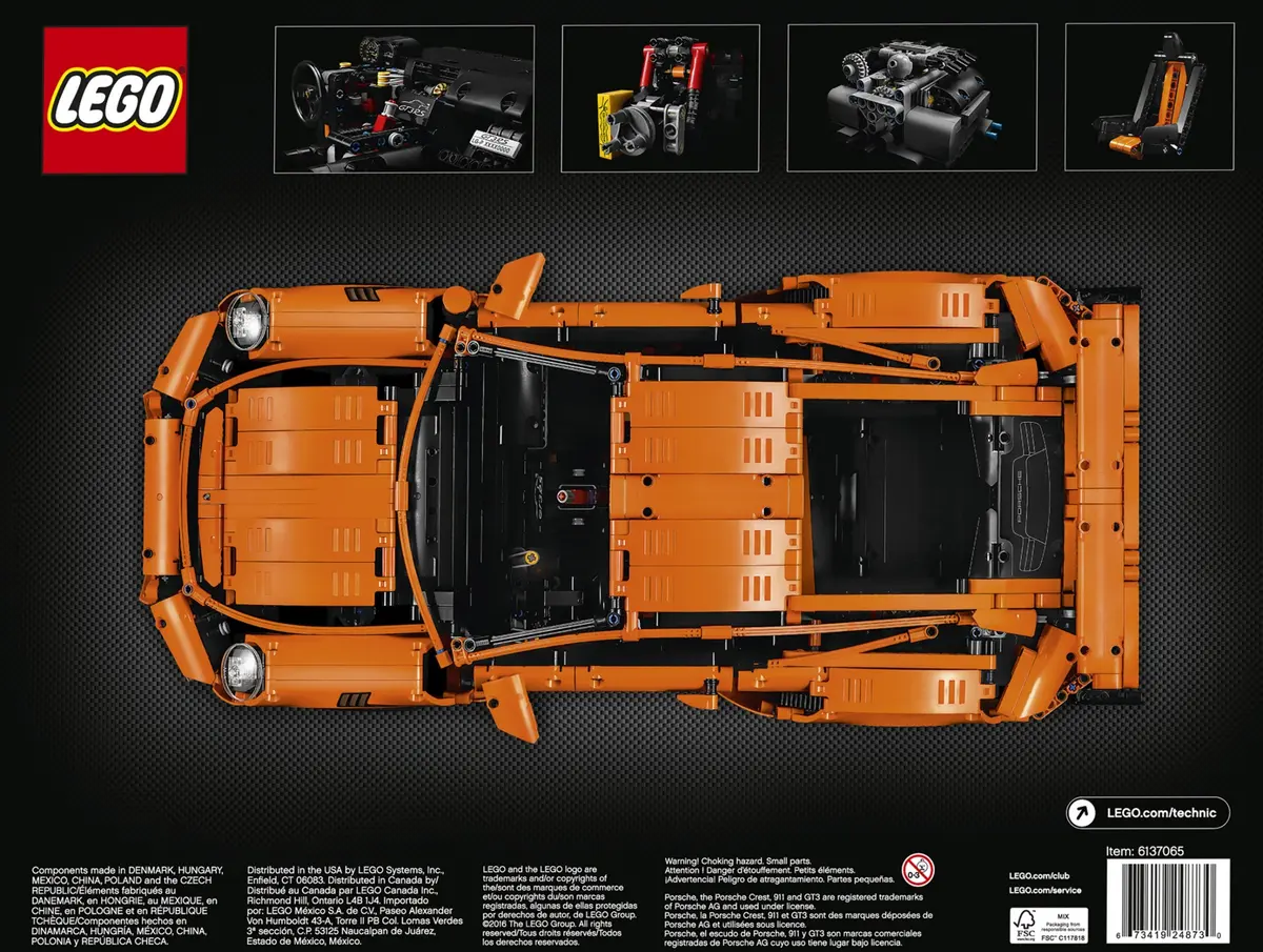 LEGO Technic 42056 Porsche 911 GT3 RS set, image 9