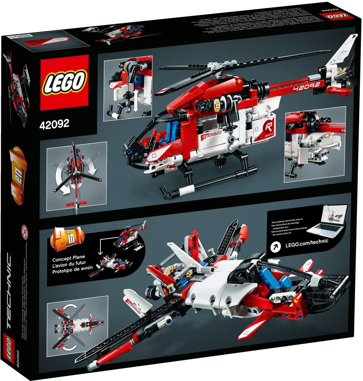 LEGO Technic 42092 Rescue Helicopter set, image 6
