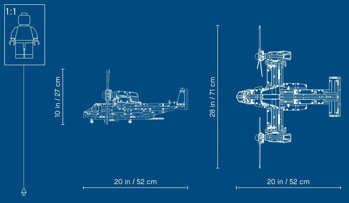 LEGO Technic 42113 Bell-Boeing V-22 Osprey set, image 9