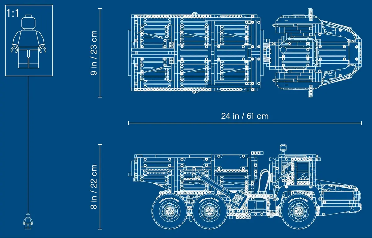 LEGO Technic 42114 6x6 Volvo Articulated Hauler set, image 9
