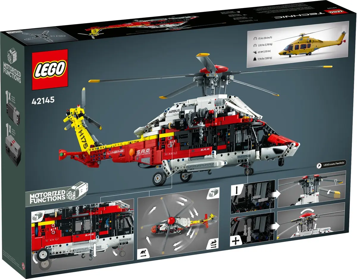 LEGO Technic 42145 Airbus H175 Rescue Helicopter set, image 8
