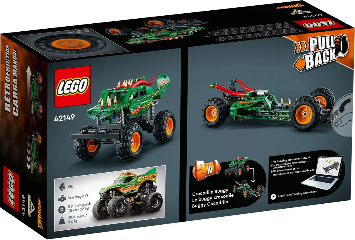 LEGO Technic 42149 Monster Jam Dragon set, image 6
