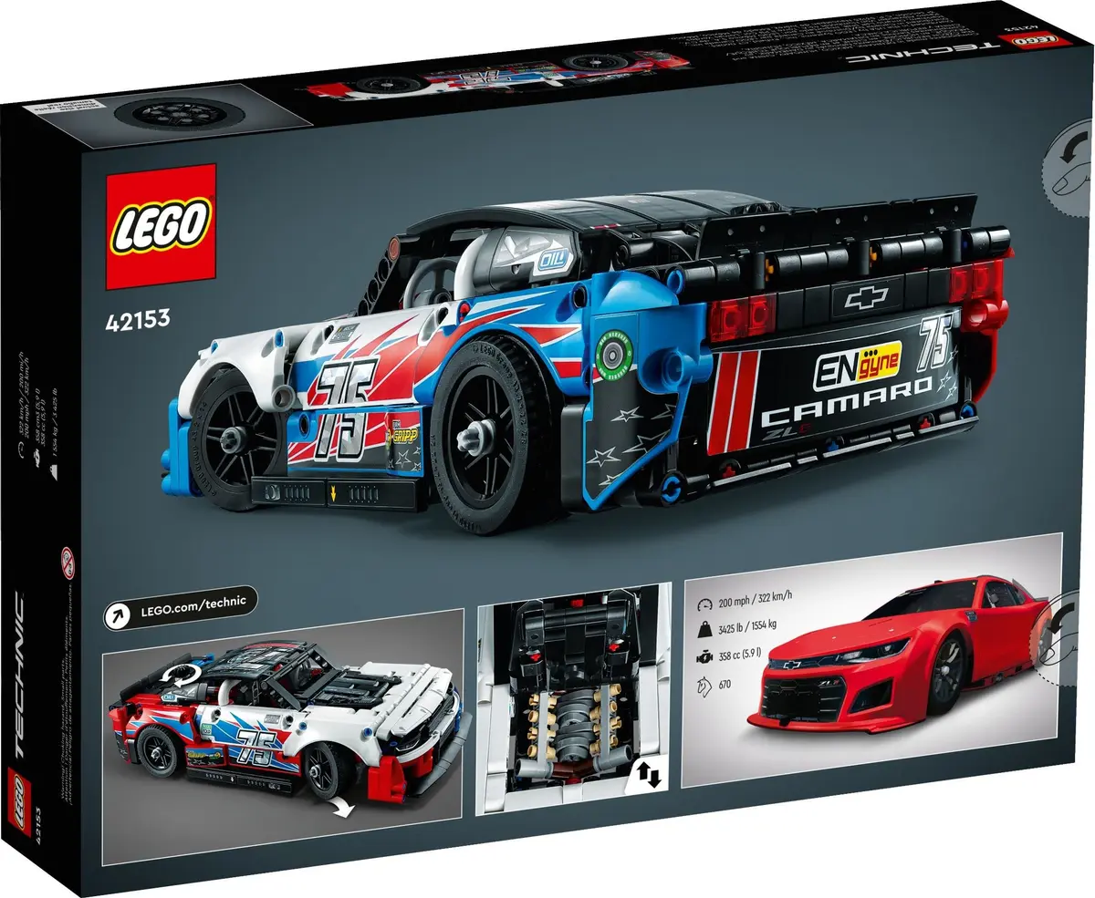 LEGO Technic 42153 NASCAR Next Gen Chevrolet Camaro ZL1 set, image 7
