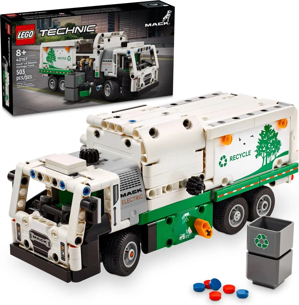 LEGO Technic 42167 Mack LR Electric Garbage Truck set, image 2