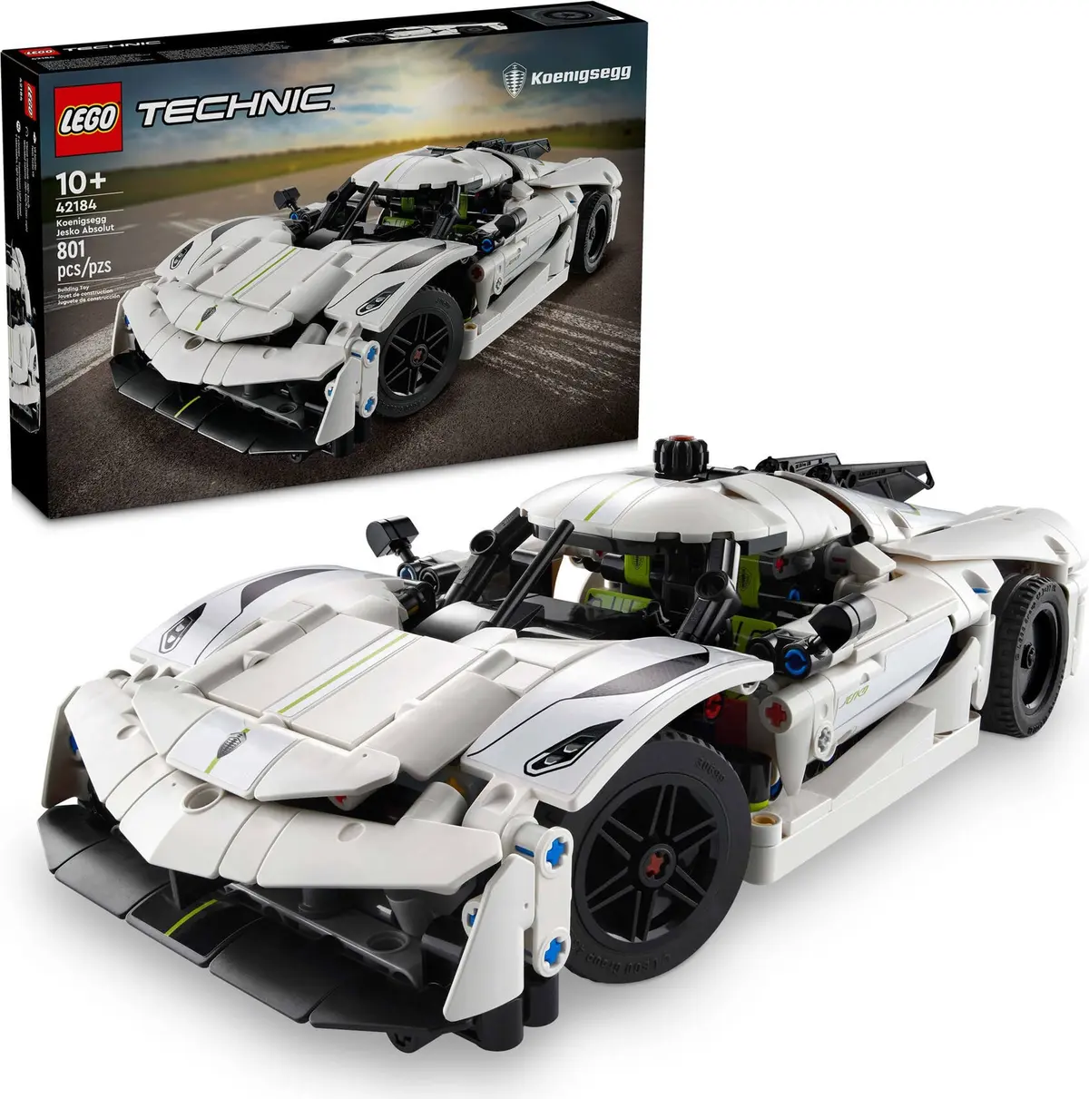 LEGO Technic 42184 Koenigsegg Jesko Absolut White Hypercar set, image 3