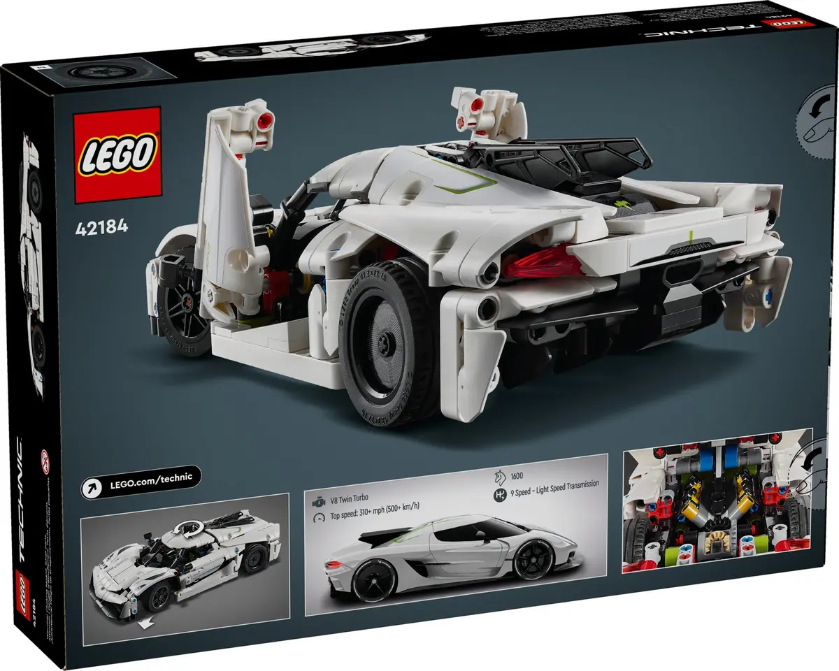 LEGO Technic 42184 Koenigsegg Jesko Absolut White Hypercar set, image 2
