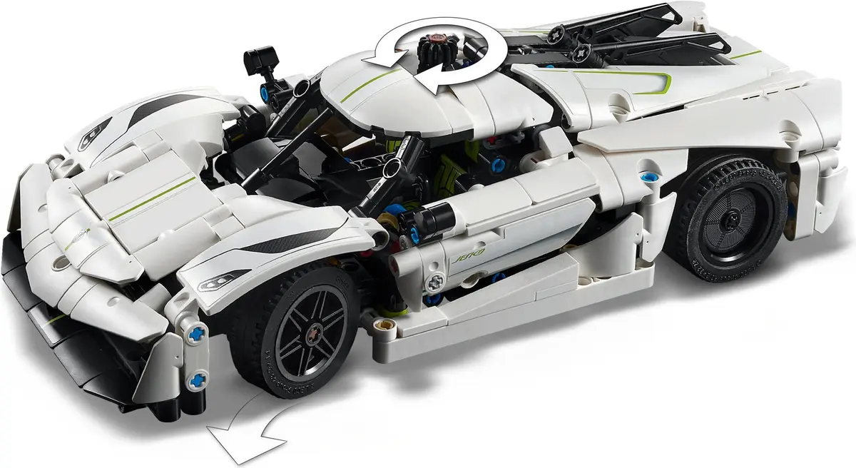 LEGO Technic 42184 Koenigsegg Jesko Absolut White Hypercar set, image 10