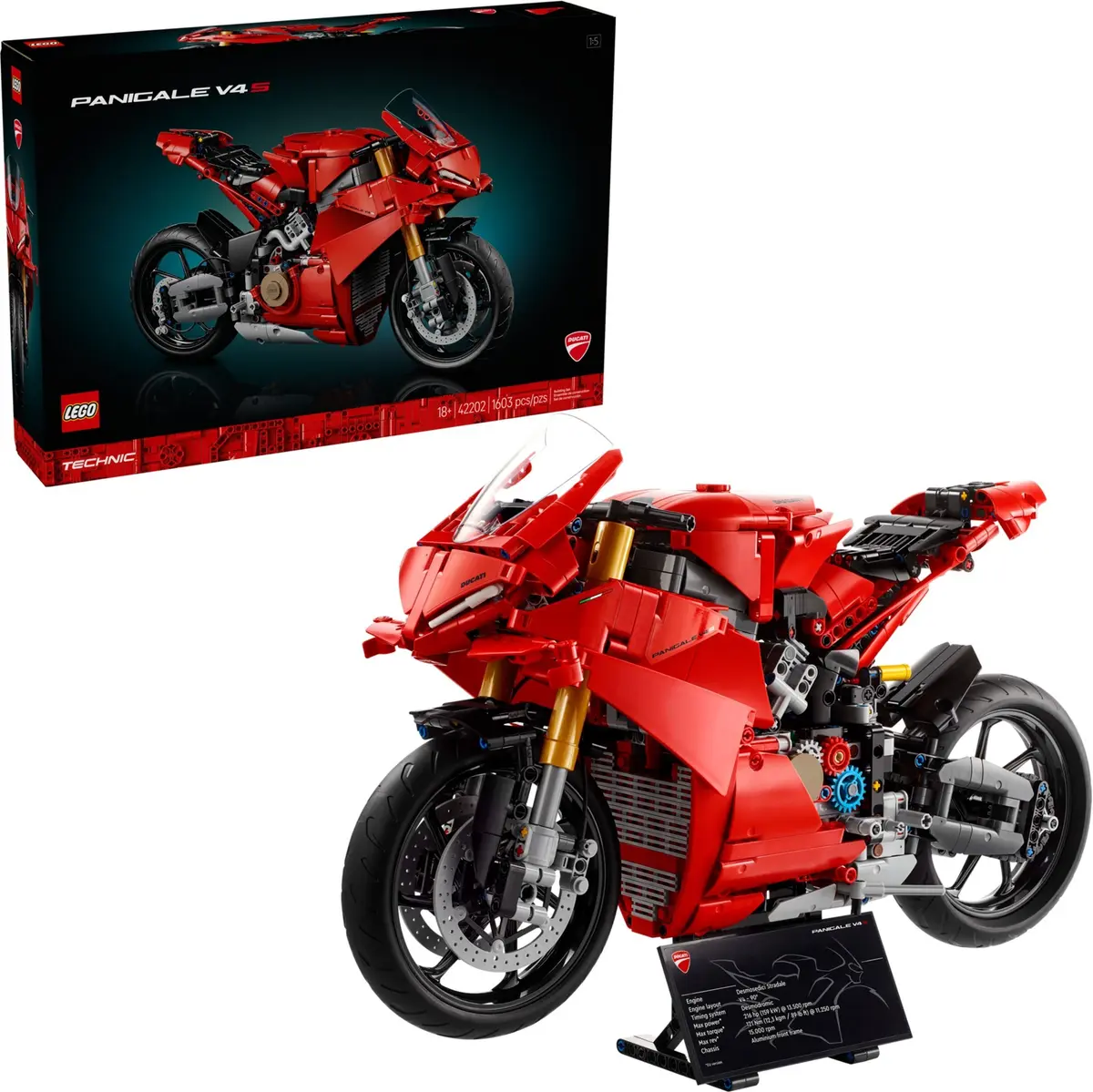 LEGO Technic 42202 Ducati Panigale V4 S Motorcycle set, image 3