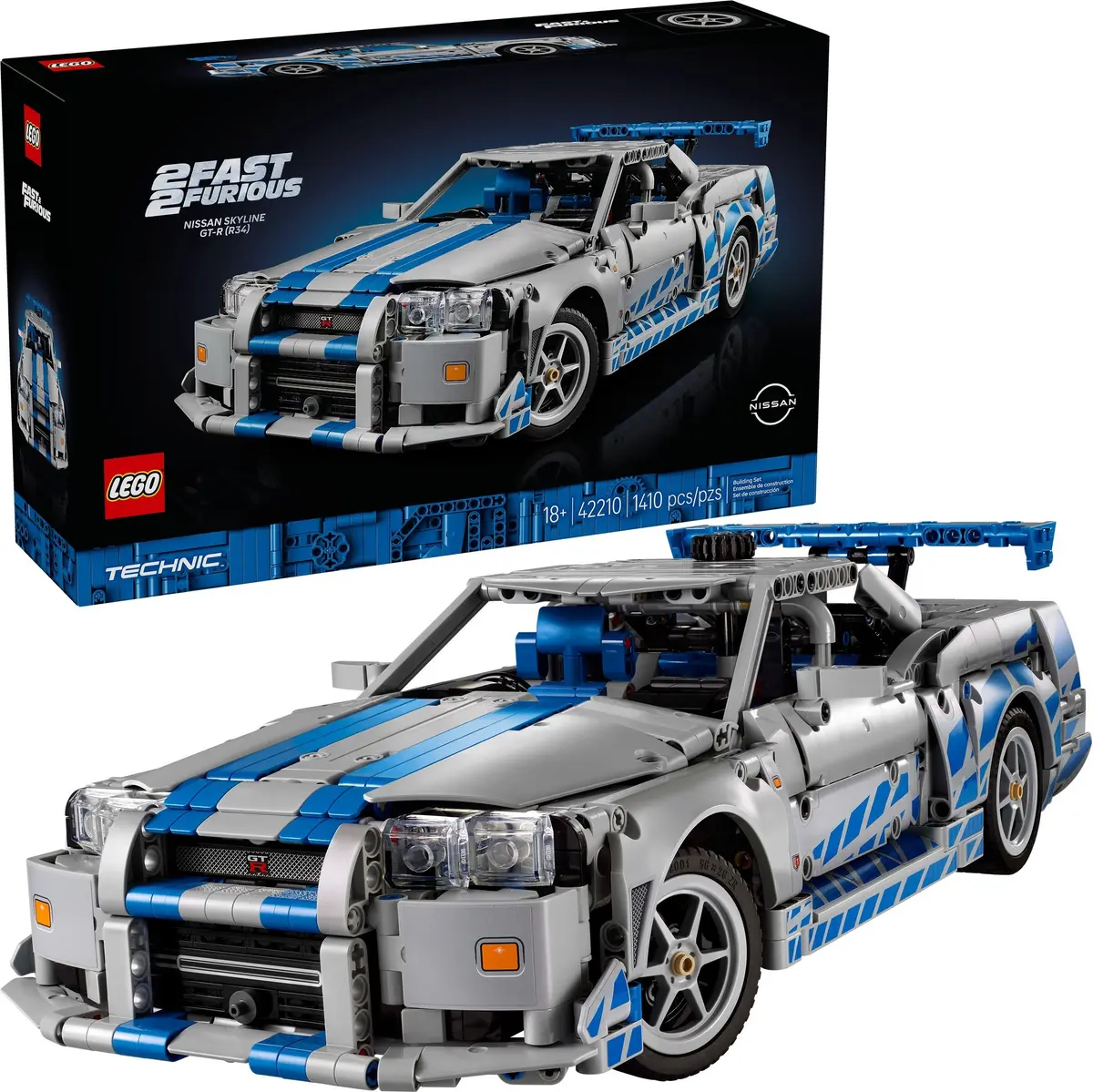 LEGO Technic 42210 2 Fast 2 Furious Nissan Skyline GT-R (R34) Car set, image 3