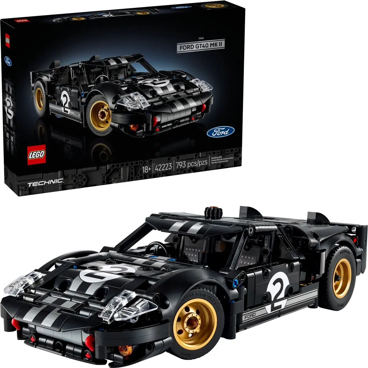 LEGO Technic 42223 1966 Ford GT40 MKII set, image 4